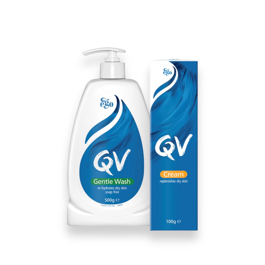 QV Gentle Wash 500g + QV Cream 100g (Bundle Offer)