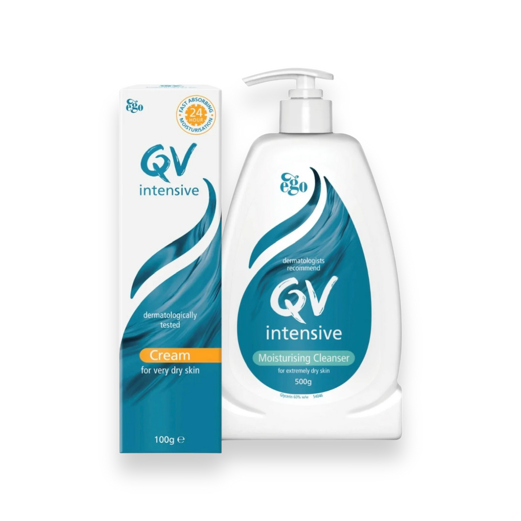 QV Intensive Cleanser 500g + QV Intensive Cream 100g (Bundle Offer)