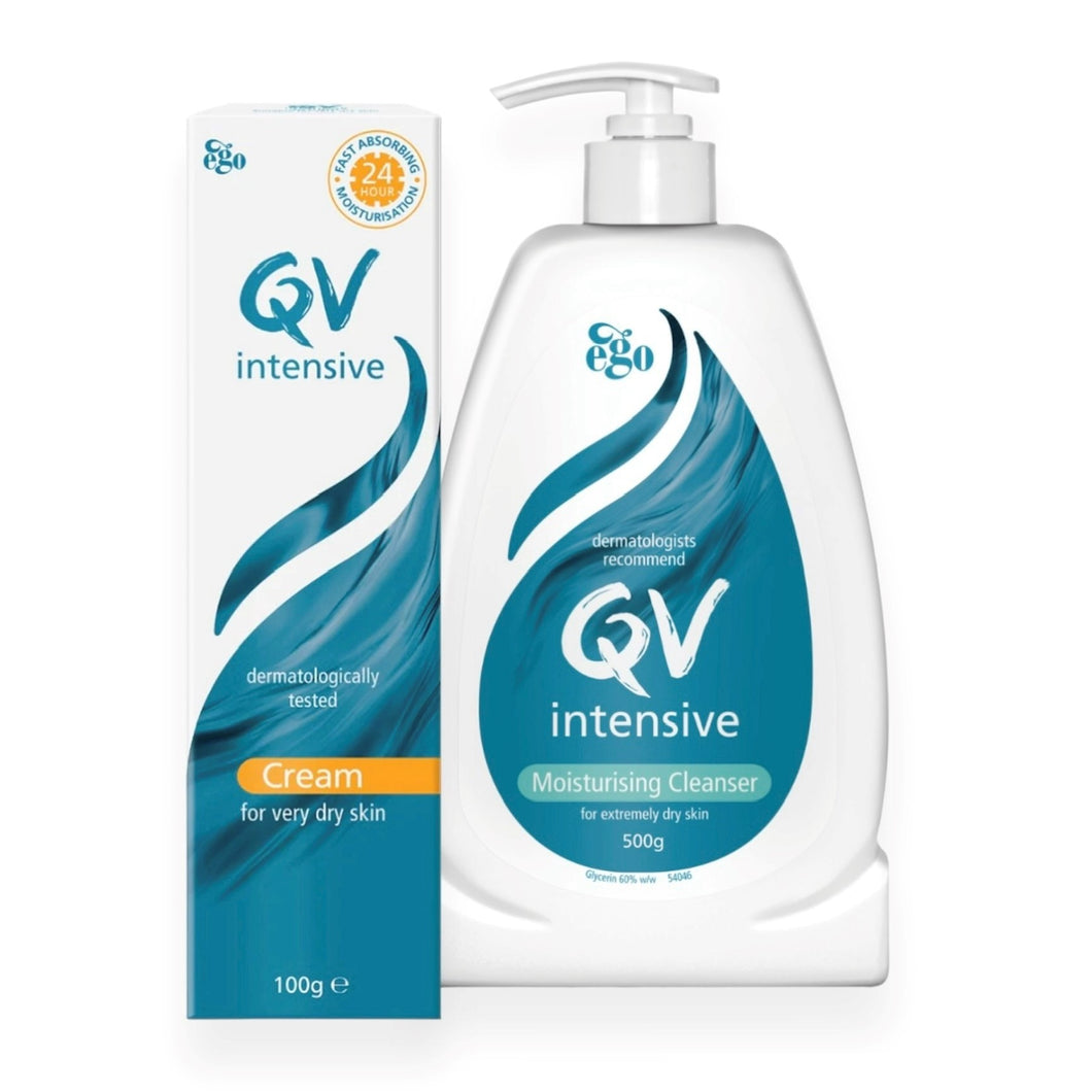 QV Intensive Cleanser 500g + QV Intensive Cream 100g (Bundle Offer)
