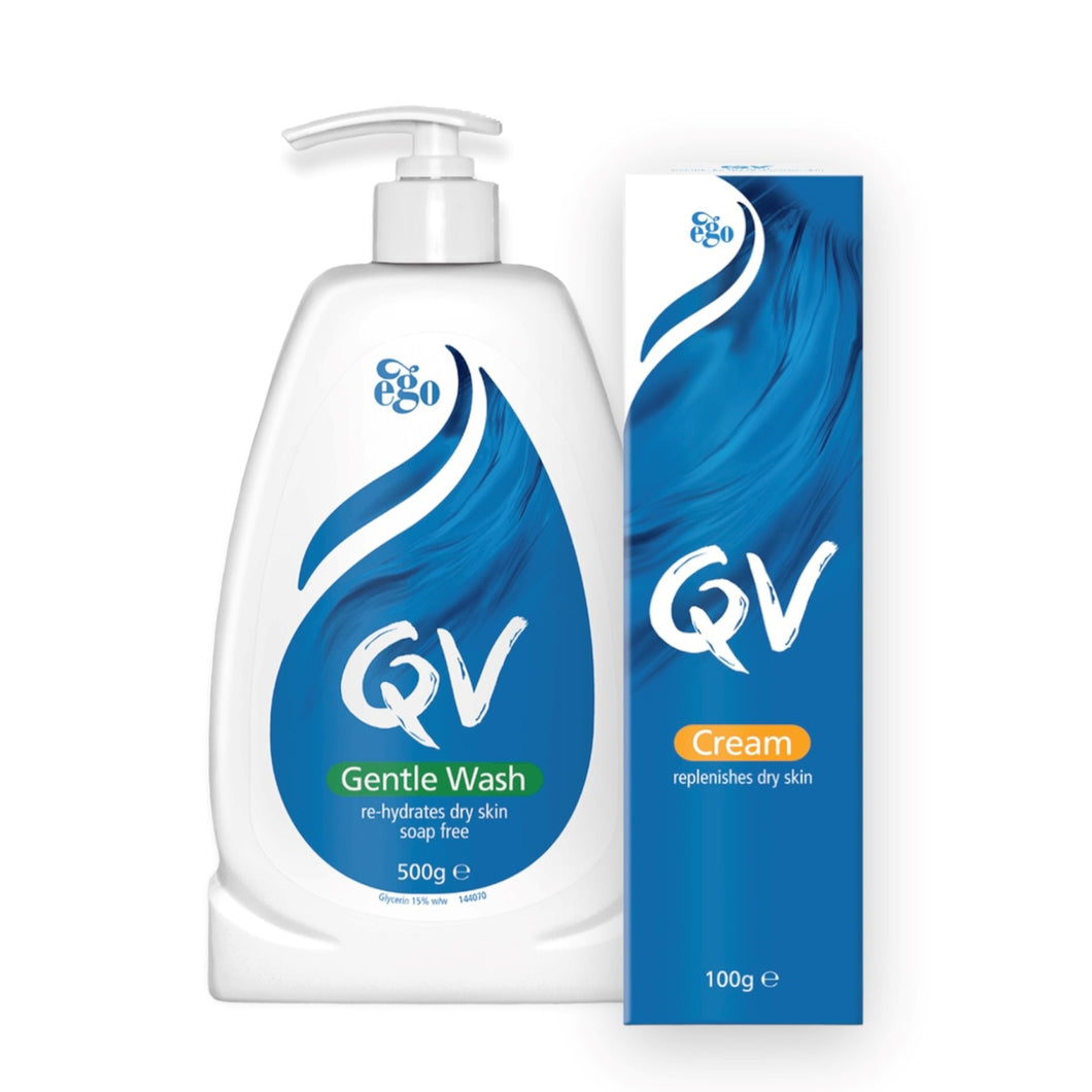QV Gentle Wash 500g + QV Cream 100g (Bundle Offer)